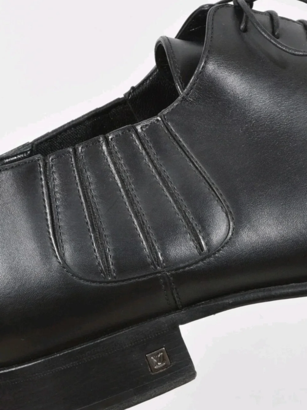 Louis Vuitton Black Leather Cap-Toe Oxford Dress Shoes 11UK/12US